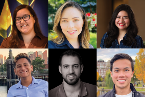 Top row, left to right: Kimberly Bennett, Diana Grass, and Bianca Lepe. Bottom row, left to right: Anthony Meza, Omar Tantawi, and Richard Van.