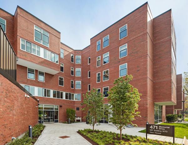New energy-efficient windows have been installed throughout the New House building, along with a new roof. Six terraces facing Memorial Drive have been transformed into green roofs that absorb water and reduce water waste.