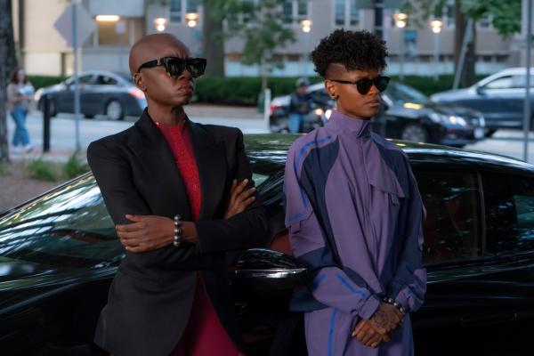 Left to right: Danai Gurira as Okoye and Letitia Wright as Shuri in Marvel Studios' "Black Panther: Wakanda Forever" in a scene shot at MIT. A special screening of the movie occurred on campus on Nov. 20.