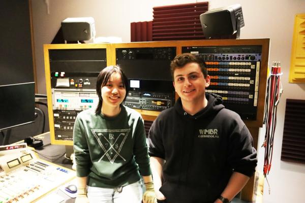 WMBR general managers Maggie Lin (left) and James Rock