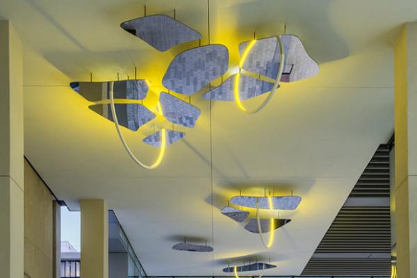 Northwest Passage, an art installation at MIT.nano, created by Olafur Eliasson
